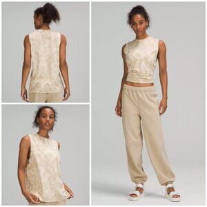 Lululemon All Yours Tank Top Marmoleado Tie Dye Lemon Chiffon Trench Size 10